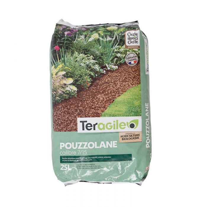 Pouzzolane - Teragile - 7/15 - 25 L - Utilisable en agriculture bio Teragile